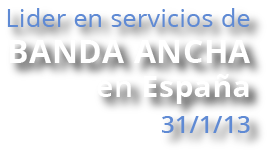 Lider en servicios de Banda Ancha en España