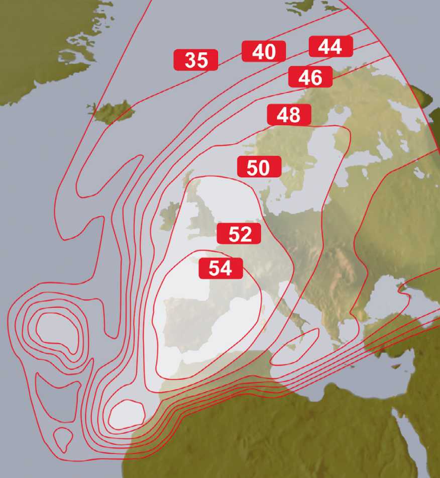Cobertura global Hispasat 1C
