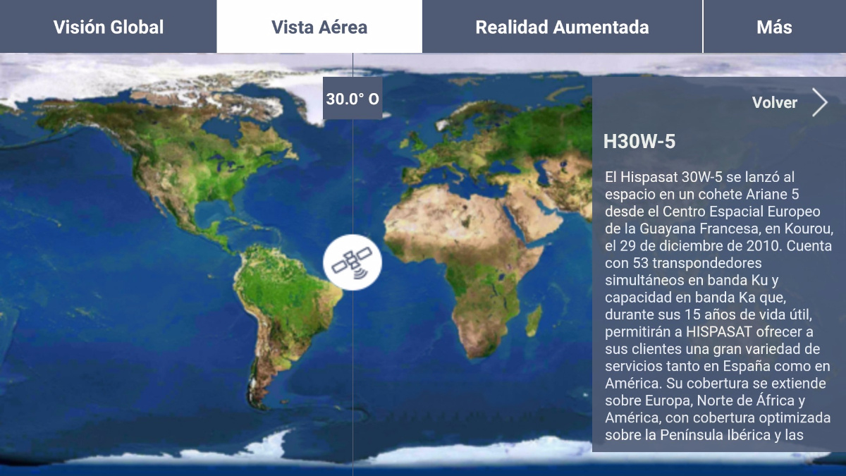 localizar satelite hispasat mapa Hispasat App localizar satelite hispasat mapa