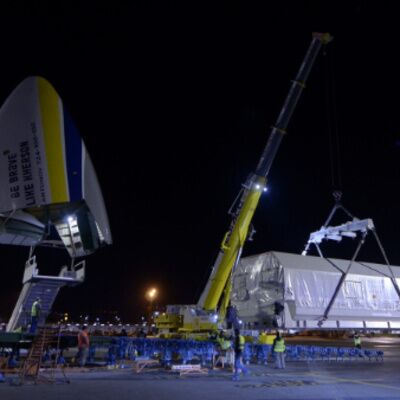 The Amazonas Nexus satellite arrives at the Cape Canaveral Space Force Station
